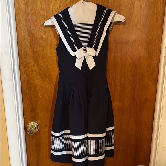 Navy and White Girl Sailor Dress - Picture 1 of 1